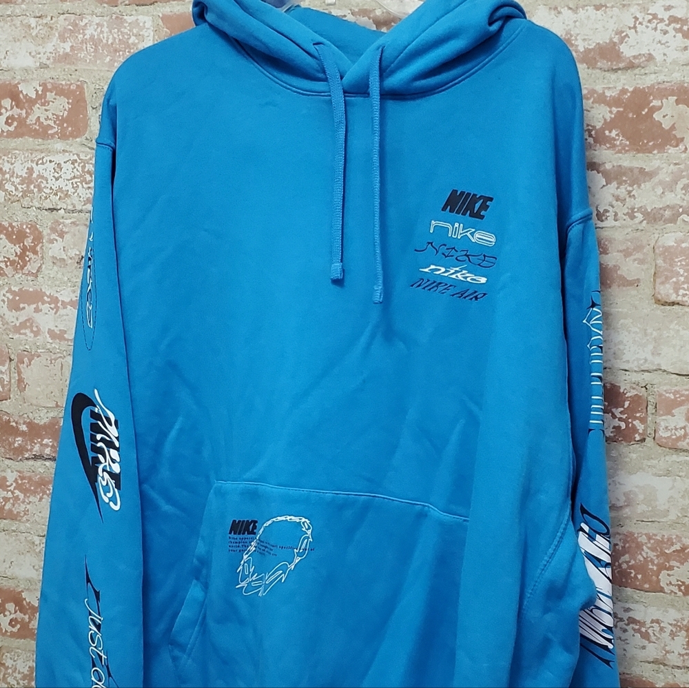 mens Nike NSW CLUB GRAPHIC FLEECE HOODIE XXL